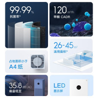 小米(MI)空气净化器4Lite 除甲醛除菌除异味 空气伴侣 除PM2.5轻音设计 米家APP互联