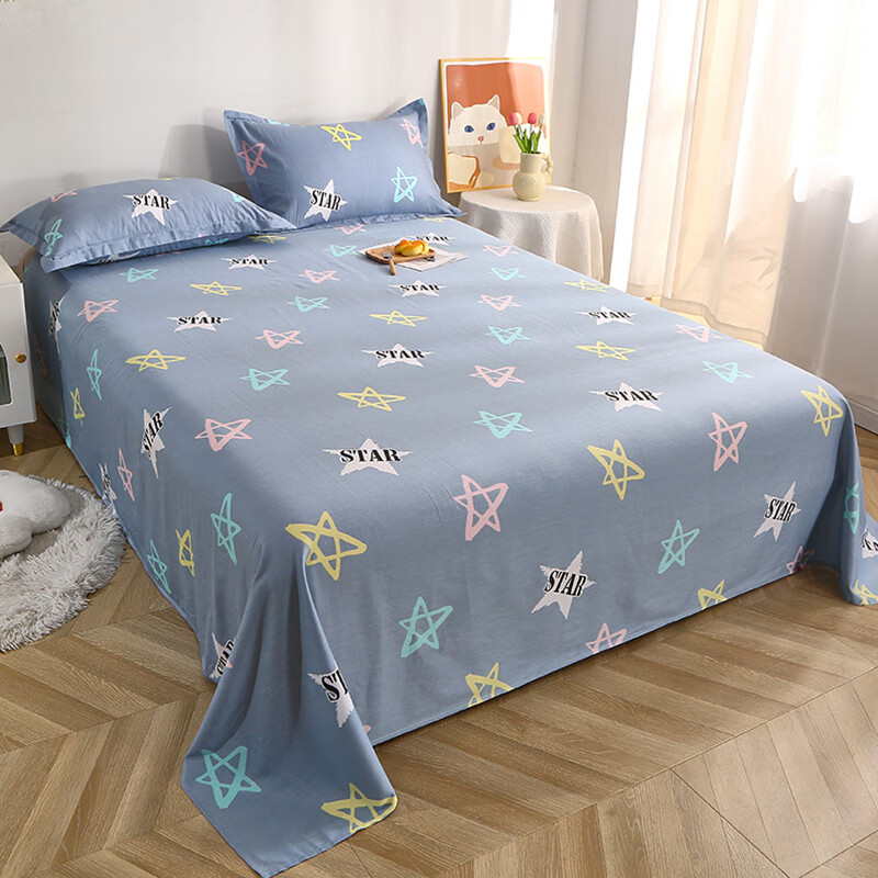 北极绒全棉床单三件套-星光BJRJ211 规格230x250cm