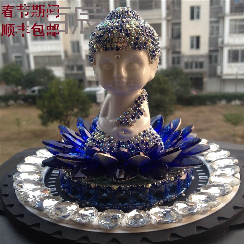 汽车摆件挂件车内饰用品创意挂件车饰钻石水晶车饰弥勒小佛像
