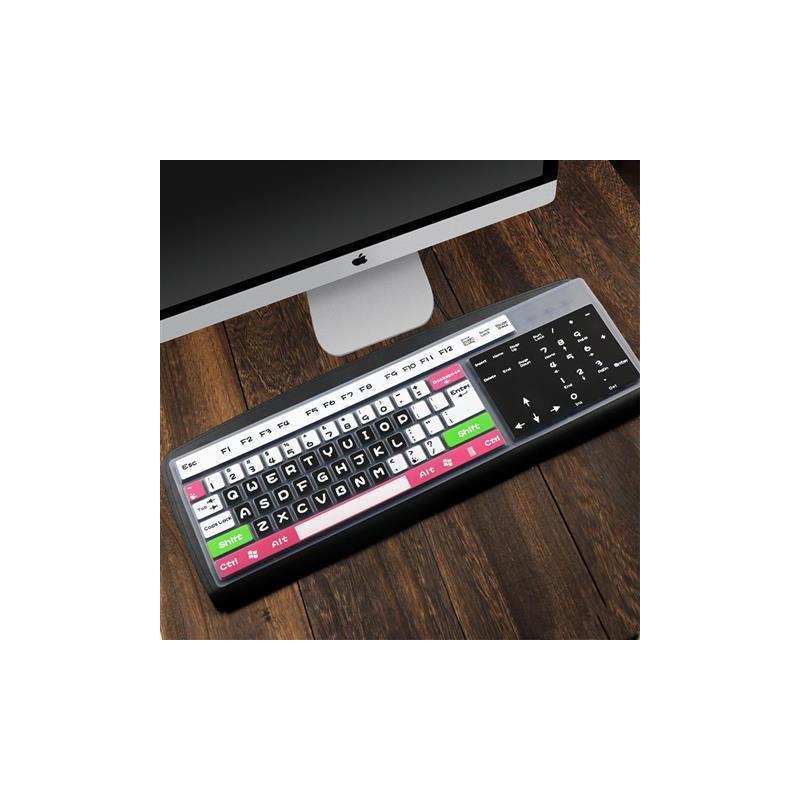 魔力鸭2108s罗技g610狼途x1000台式机械键盘通用保护膜防尘套七彩黑色