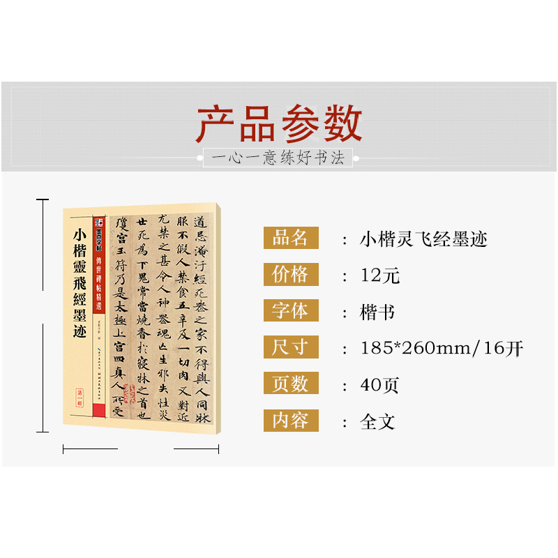 正版新书]小楷灵飞经墨迹墨点字帖9787539442716