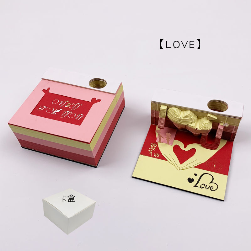 纸雕模型网红便签纸本清水寺便宜复古中国风建筑3d版艺术