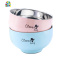 食品级不锈钢饭碗 单个家用日式餐具儿童碗大童防烫防摔套装可爱 FENGHOU 蓝11.5cm单碗