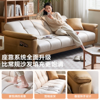 全友家居现代简约叠两用沙发床新款小户型客厅直排布艺沙发