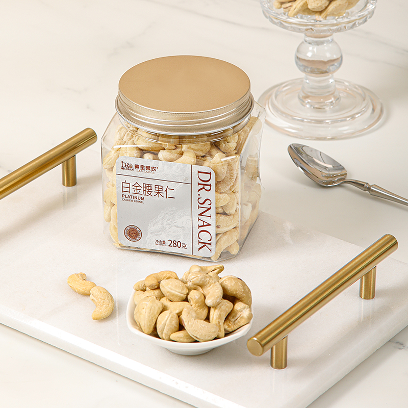 黄金果农DR.SNACK白金腰果仁280克罐装不带壳果仁香脆可口每日坚果零食高清大图