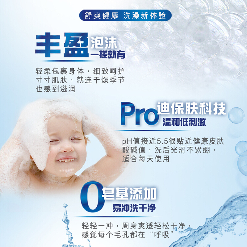 舒肤佳沐浴露薄荷冰怡舒爽型400ml 清凉醒肤 无皂基 pH中性温和 新老包装随机发货