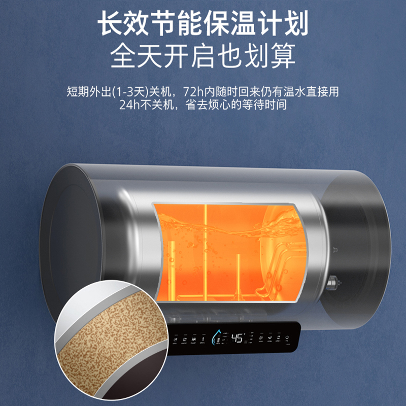 飞利浦(PHILIPS)电热水器50升双管速热大水量 WIFI智控+AI自适应一级能效免换镁棒 猎豹AWH1237/93