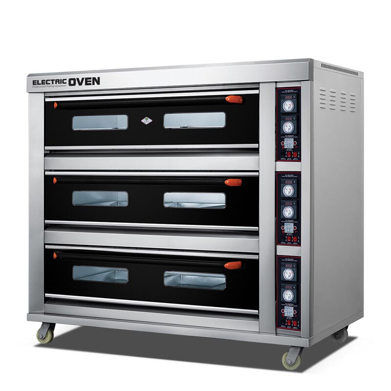 乐创(lecon) lc-j-dk60商用烤箱 三层六盘旋钮式蛋糕面包烘焙电烤箱