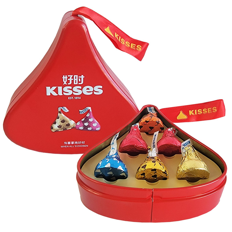 Hershey's/好时巧克力好时6粒铁盒婚庆喜糖Kisses成品巧克力喜糖礼盒装 共享美好时刻