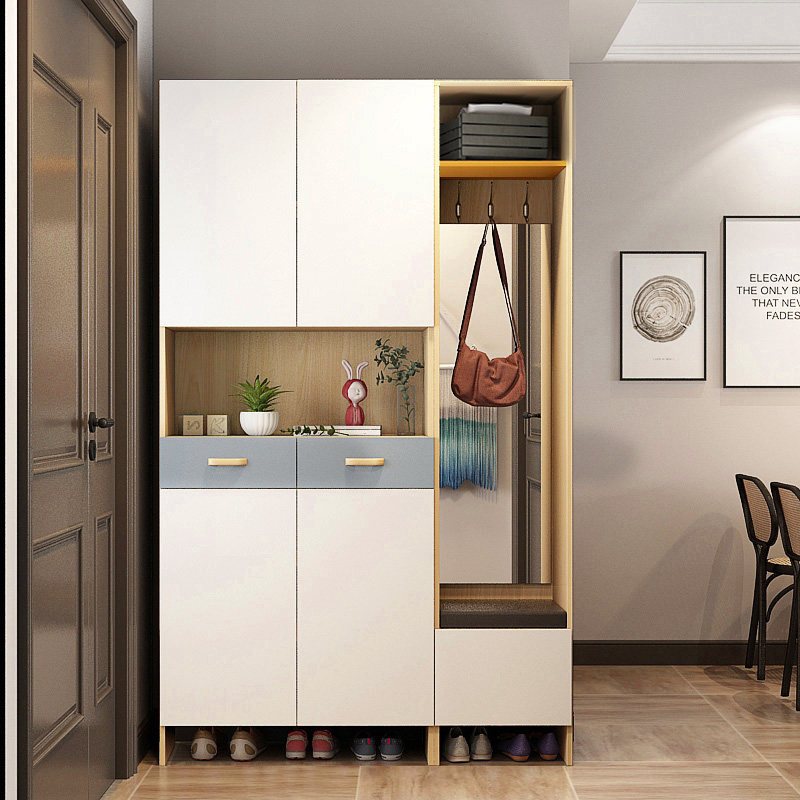 入户玄关柜进口鞋柜闪电客衣帽柜一体家用简约大容量多组合厅柜12米