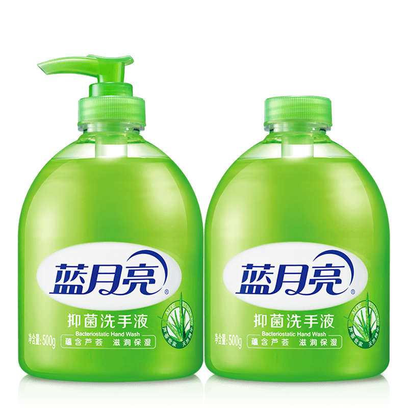 蓝月亮洗手液瓶装泡沫丰富滋润芦荟健康抑菌 500克高清大图