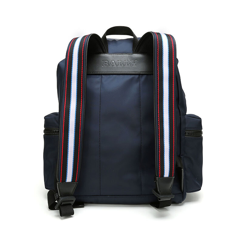 bally巴利男士墨蓝色织物双肩包crewt57