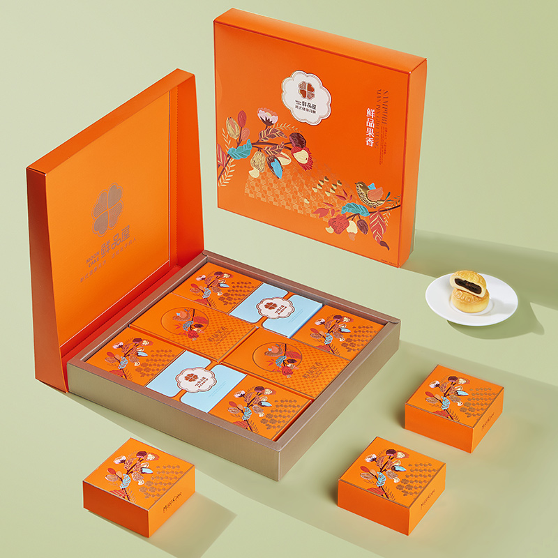 鲜品屋-645g鲜品果香月饼礼盒中秋礼盒高清大图