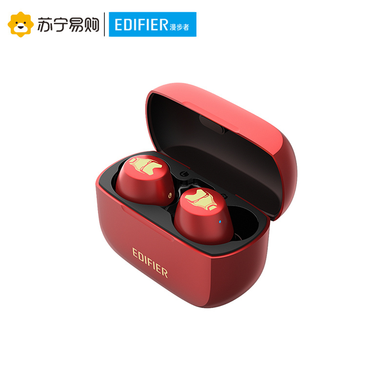 Edifier/漫步者 W3 漫威版真无线蓝牙耳机 双耳入耳式迷你运动跑步防水华为小米苹果手机通用 钢铁侠版