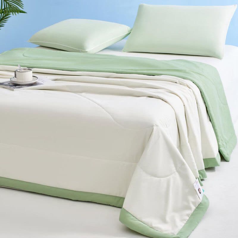 罗曼罗兰(ROMROL)春夏新款夏被 抗菌水洗蛋白夏被 竹青 150*200CM图片