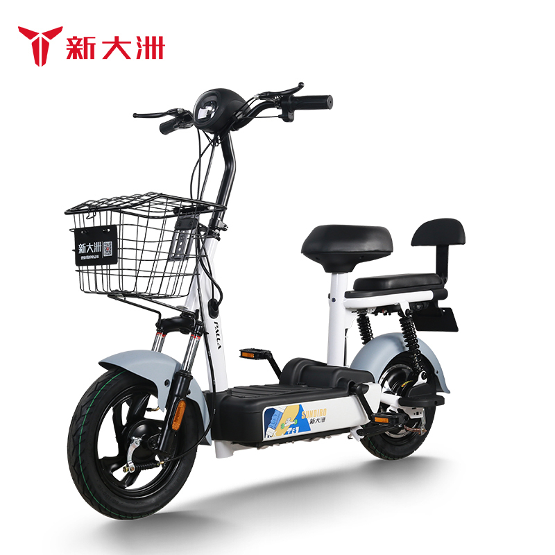 新大洲48v12h锂电池电瓶车palla电动车3c新国标代步电动自行车k11灰色