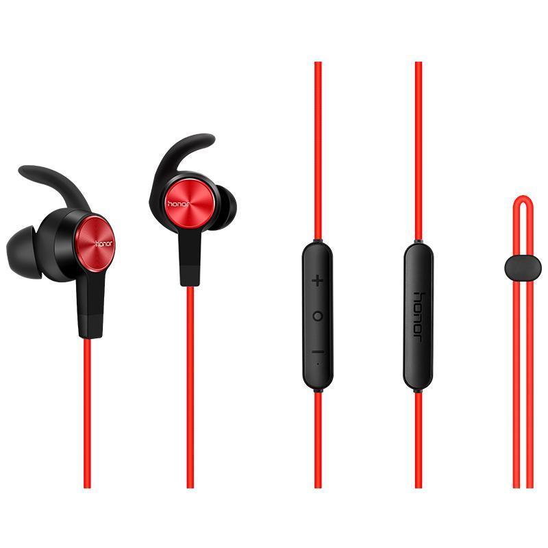 荣耀 xSport AM61 运动蓝牙耳机 魅焰红 跑步 磁吸 防水 双耳挂脖式 无线入耳式立体声