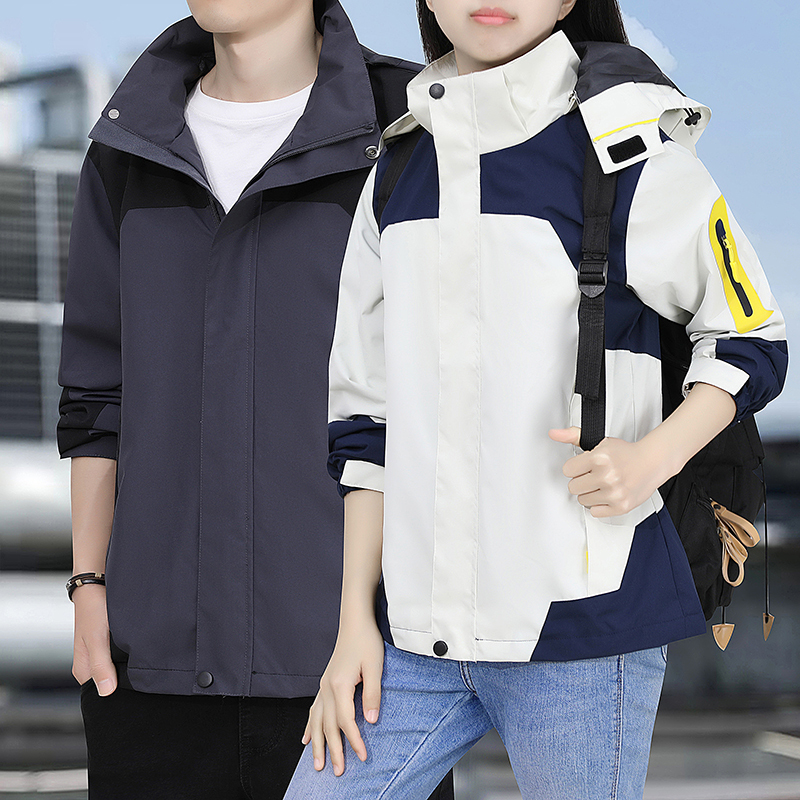 伊夫狼爪(YIFULANGZHUA)2023户外三合一冲锋衣秋冬户外情侣登山服男女同款外套夹克
