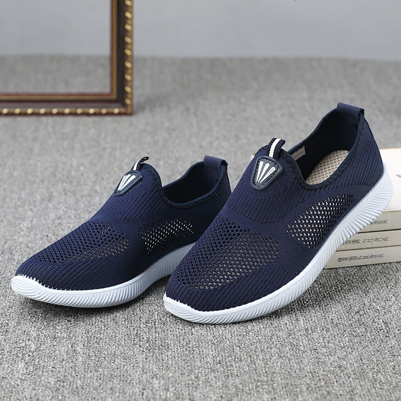 福禄桐布鞋男网鞋夏季透气网面休闲鞋轻便防臭百搭懒人鞋子