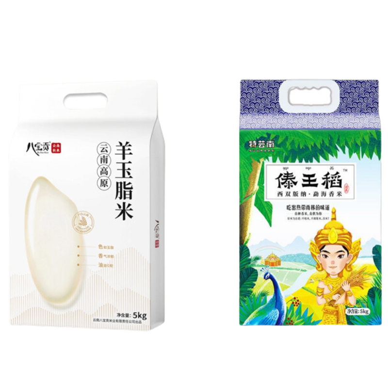 八宝贡米5kg*2+傣王稻清香5kg*1+金龙鱼油5L*1高清大图