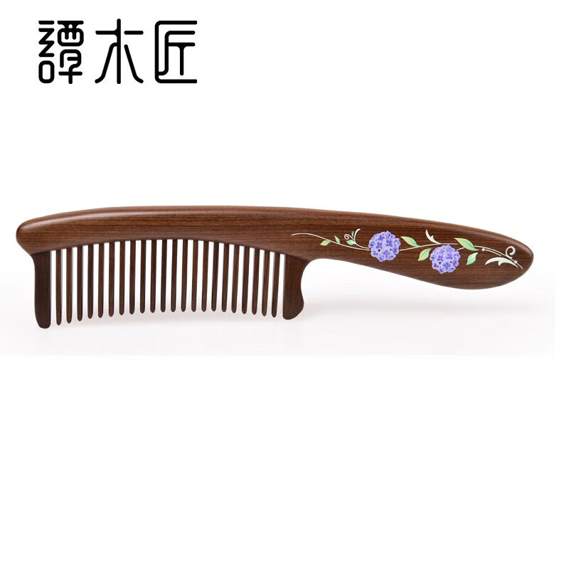 譚木匠 毓秀镶齿梳毓秀爱在母亲送亲友居家日用卷发按摩护理高清大图