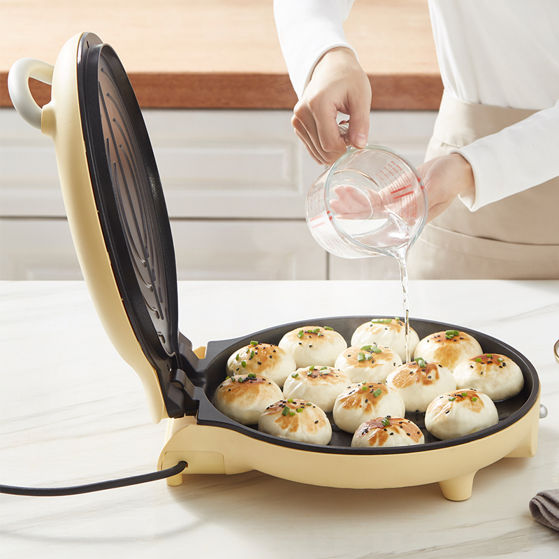 小熊自动断电饼档插电饼铛薄饼机煎饼锅电烙饼锅春饼机烤饼锅家用黄色