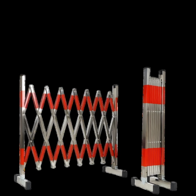 易斯 不锈钢伸缩围栏 1.2M*6M 可移动式安全隔离防护栏 1.2米高,6米长 加厚款 套