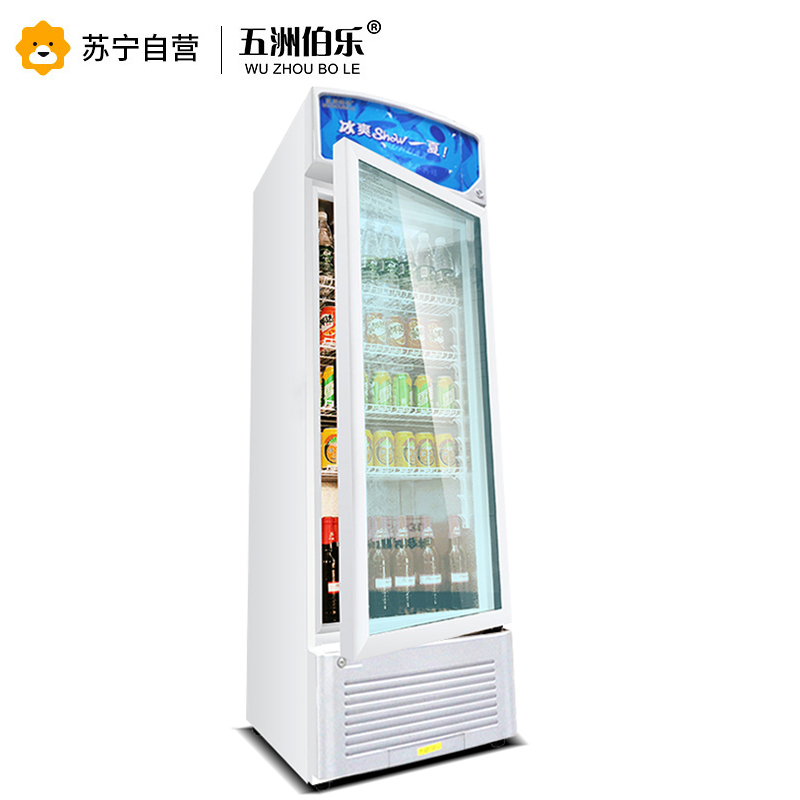 五洲伯乐(WUZHOUBOLE)LC-328 328升 商用展示柜 侧开门 冷柜 冷藏 陈列柜 饮料柜 保鲜柜(白色)