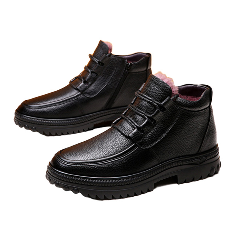 围盛 头层牛皮棉鞋皮鞋 38-47码 双高清大图