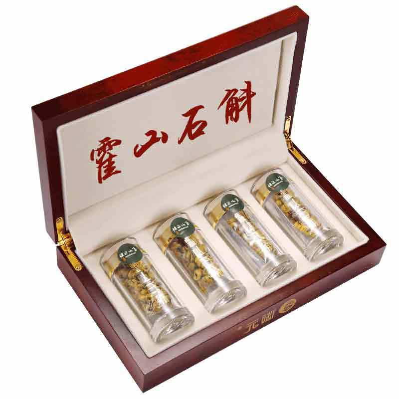 [徽元] 霍山石斛 原生种 野外种植霍山石斛 铁皮石斛枫斗 3年生长 木质礼盒 送礼佳品鲜条加工20g 礼盒装 苏宁自营