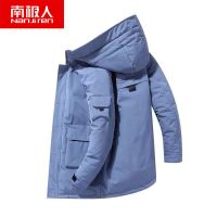 冬季男士工装棉服男中长款保暖韩版加厚连帽潮外套男