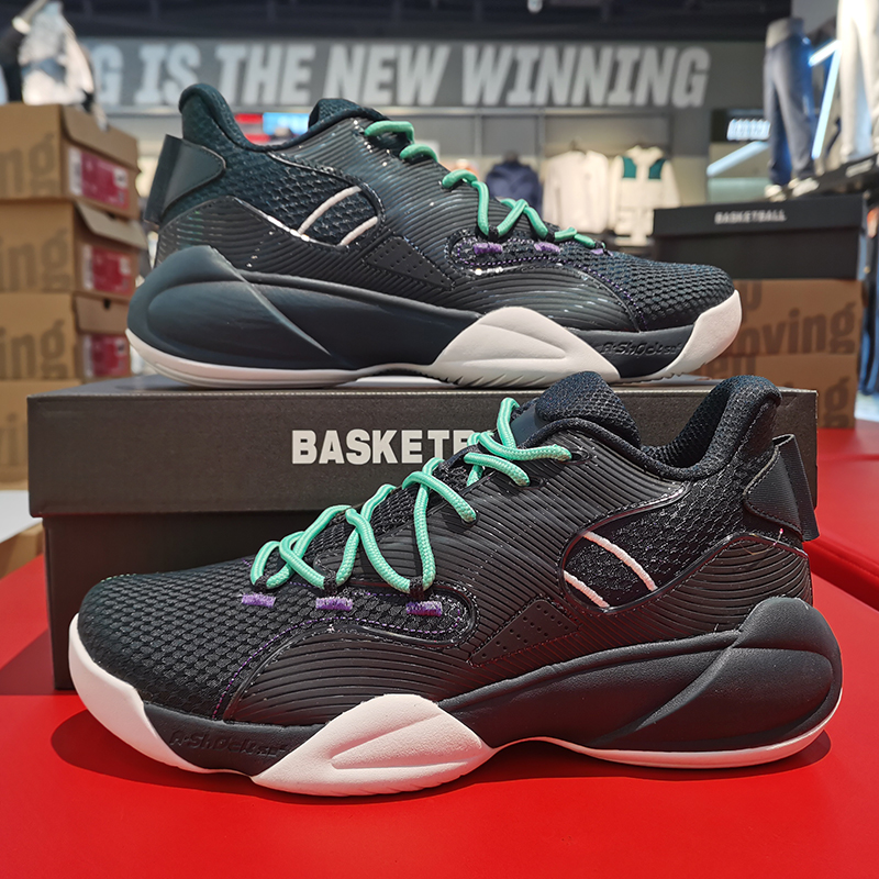 安踏篮球鞋男2021春季新款ufo-激光iii低帮实战球鞋防滑耐磨减震