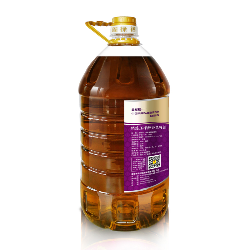 鑫禄福 精炼压榨醇香菜籽油非转基因食用油 5L