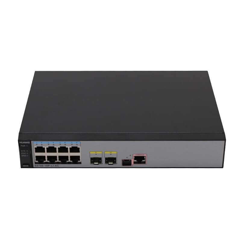 华为交换机S5700-10P-PWR-LI-AC(8个10/100/1000Base-T以太网端口,2个千兆SFP）