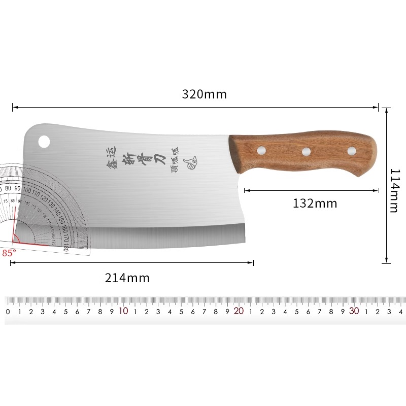 砍骨头专用刀剁骨刀家用重型加厚斩大骨刀屠夫商用坎剁刀8177高清大图