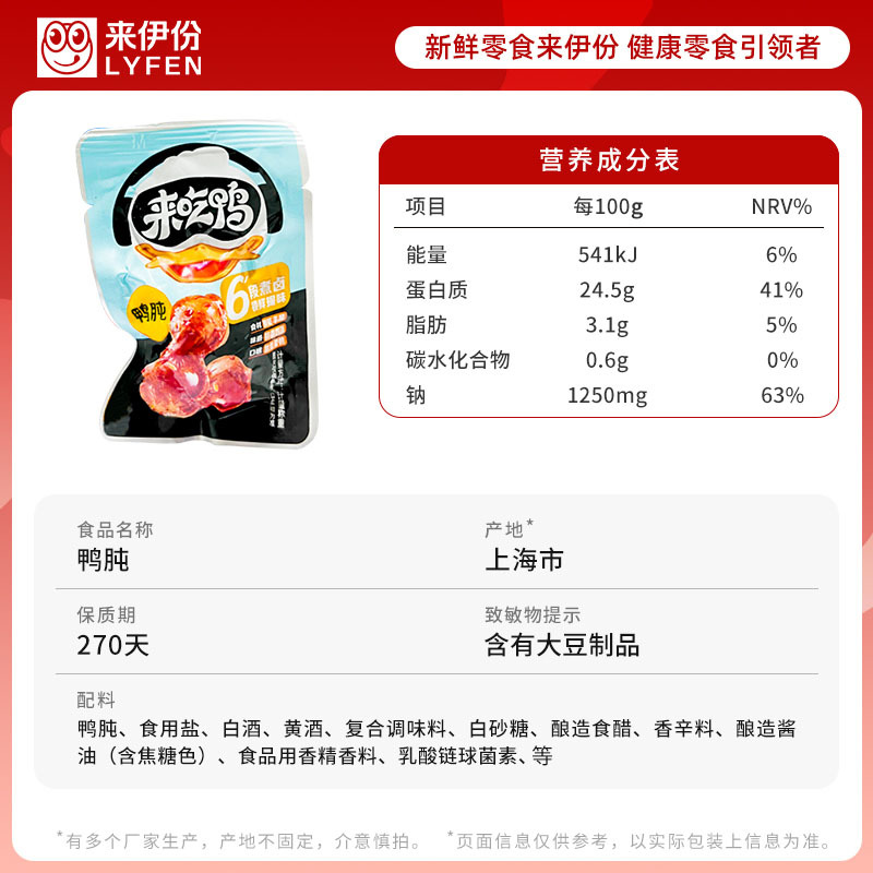 来伊份香辣+原味鸭肫混合1000g卤味熟食鸭胗即食小吃休闲零食 独立真空小包装