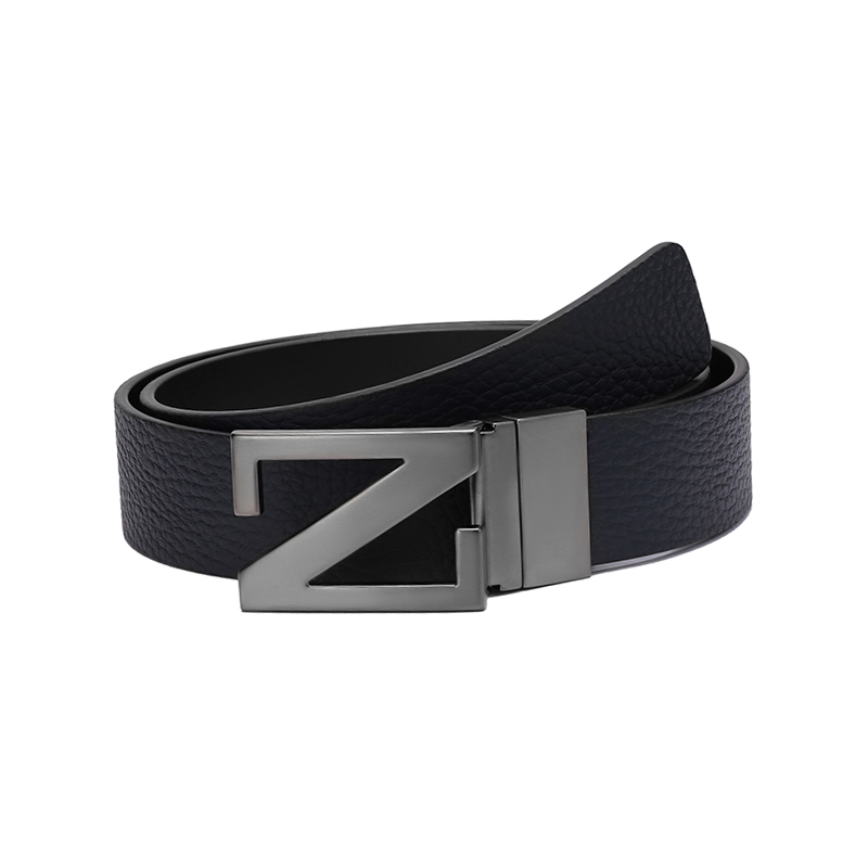 杰尼亚zegna男士牛皮z字搭扣可裁剪双面旋转皮带腰带lhbovb027uz