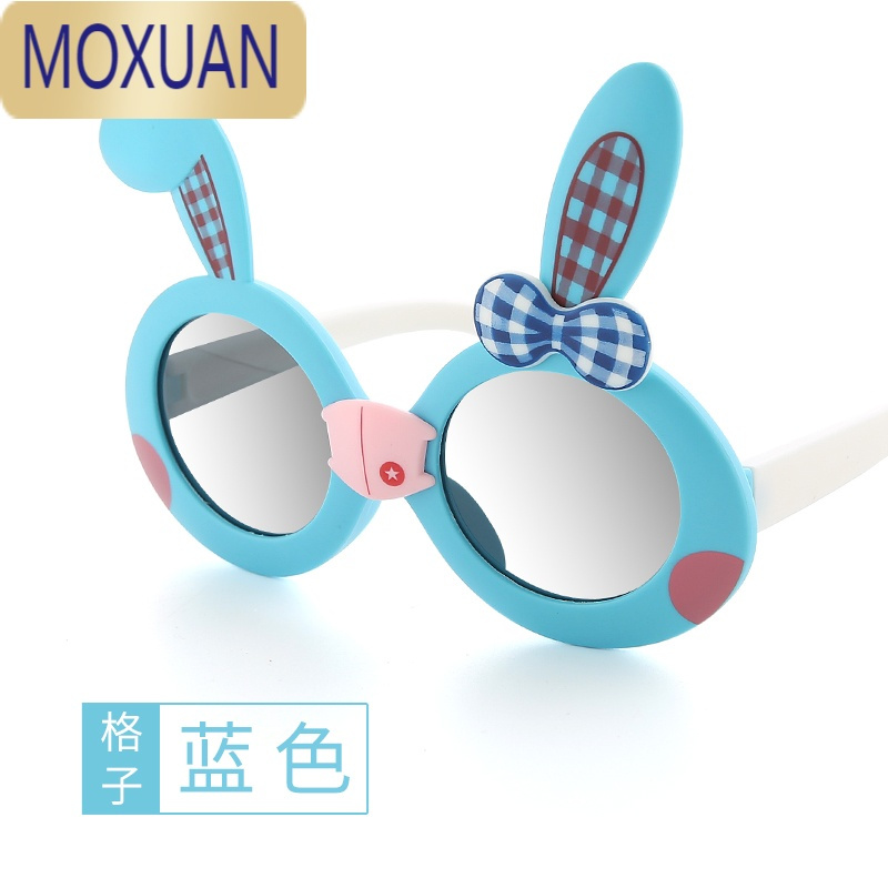 MOXUAN儿童太阳眼镜小女孩宝宝可爱卡通偏光小兔子墨镜外出遮光太阳镜