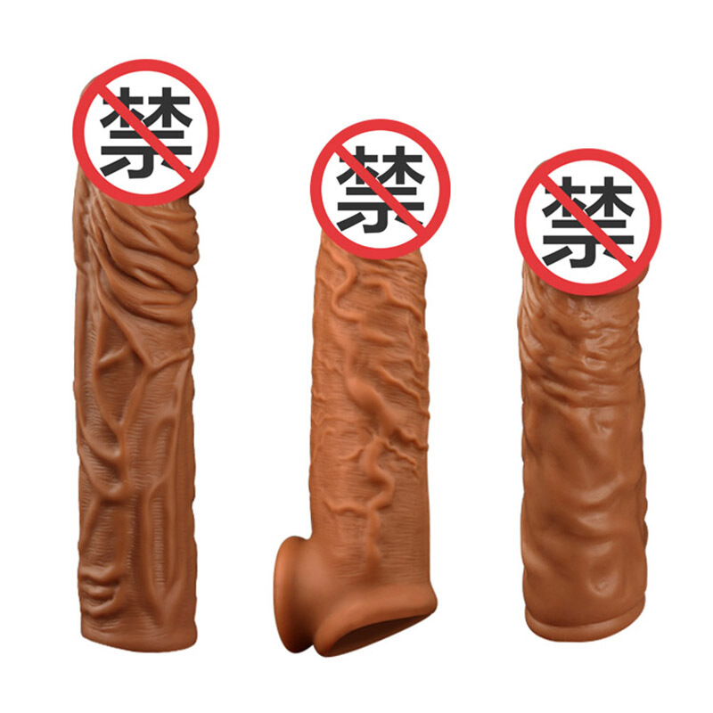 云曼 液态狼牙套 男用器具加长加粗茎套环锁精套液体柔软仿真套阳具套成人情趣性用品 液态硅胶套(单口短款)高清大图