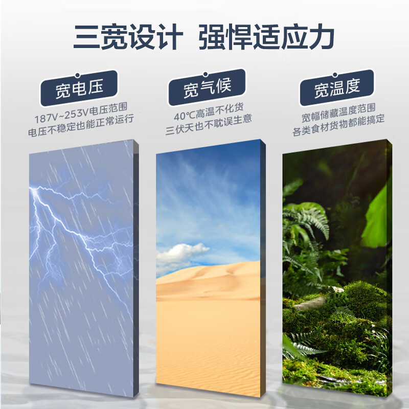 美的小冰柜200升家用小型冰箱冷冻柜商用展示柜摆摊大容量雪糕陈列柜饮料水果冷藏保鲜柜MS-205LGE高清大图