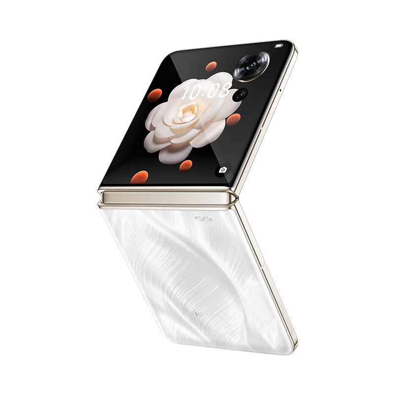 荣耀Magic V Flip 12GB+512GB 山茶白 5G智能手机 折叠屏手机 4.0英寸大外屏+6.8英寸内屏 单反级写真相机 青海湖电池 5G AI 拍照