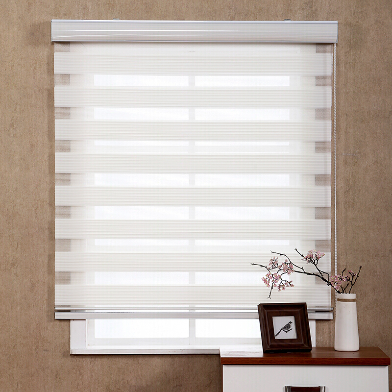 免打孔百叶窗帘全遮光柔纱帘卷帘彩虹帘客厅卧室飘窗升降定制成品