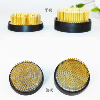 剑山加密插花工具铜针底座花道花插器日式5cm带胶圈