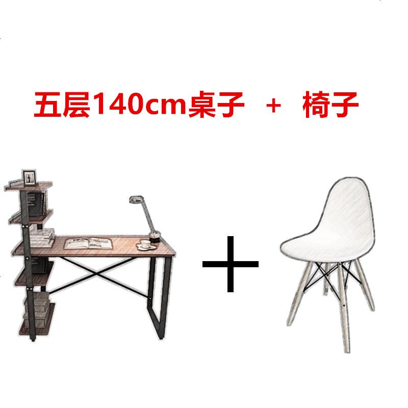 电脑桌台式家用简约小书桌书架组合卧室简易写字台学生学习桌高清大图