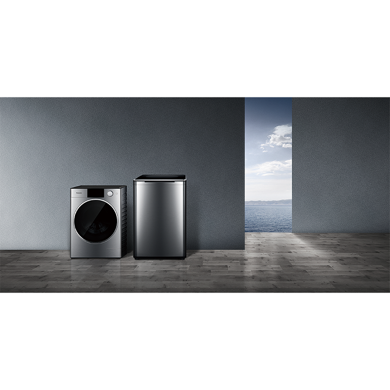 松下(Panasonic)XQG100-P1D 10公斤 ALPHA系列 APP智控 光动银 洗烘一体滚筒洗衣机