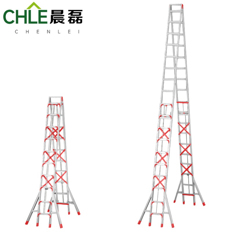 晨磊铝合金人字梯十步/个高清大图