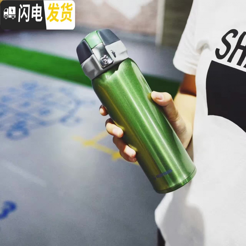 三维工匠保温杯炫彩直身杯男女学生韩版简约便携水瓶杯子 2016纯色杯(香槟金-磨砂)