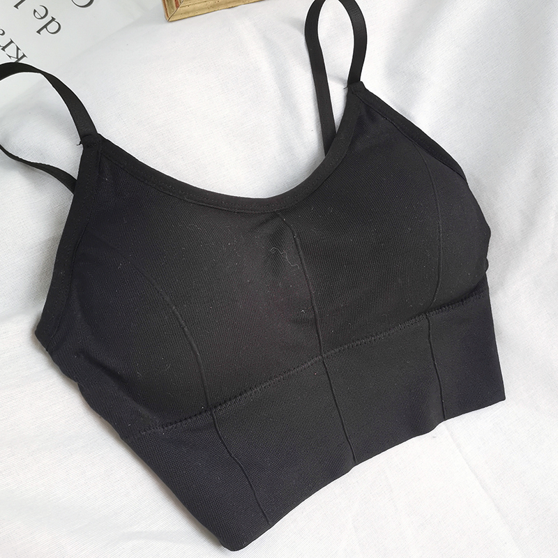 suntek20395内衣女抹胸吊带美背聚拢文胸短款外穿小背心运动防走光
