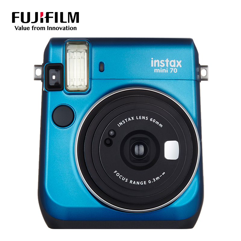 富士(FUJIFILM)INSTAX 拍立得 相机 一次成像相机 mini70相机 冰晶蓝 奢华套餐二(含20张胶片)