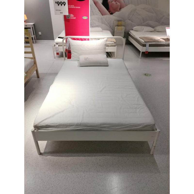 森美人宜家国内奈斯顿床架双人床铁床单人床铁艺床宜家铁床高清大图